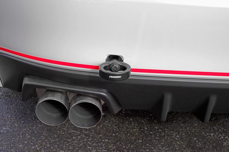 Subaru WRX STI Tow Hook Kit - Rear - Perrin Performance - Black - `15-`21